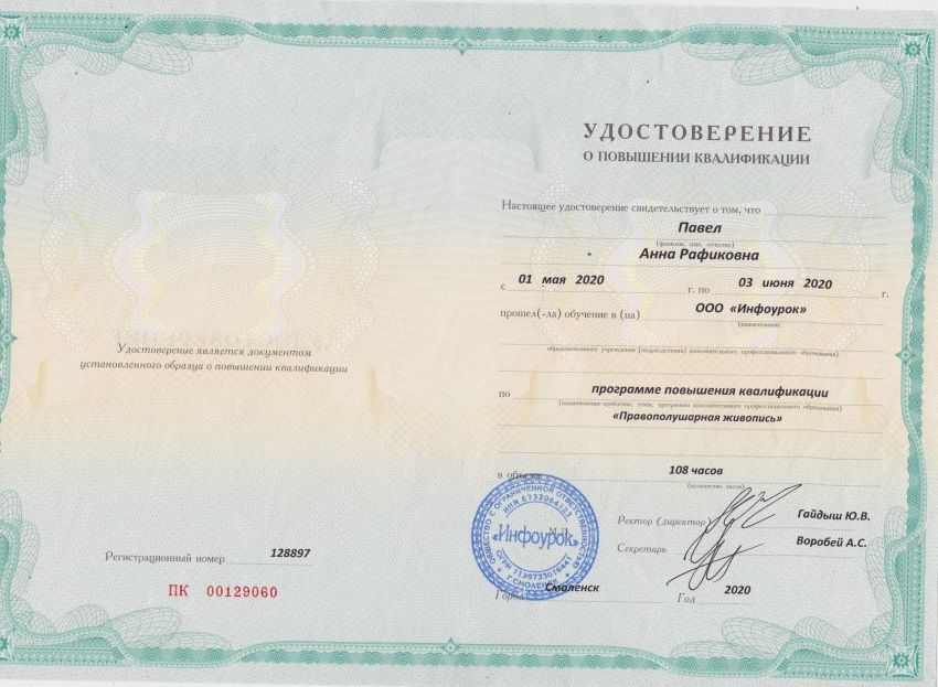 Удостоверение: правополушарная живопись